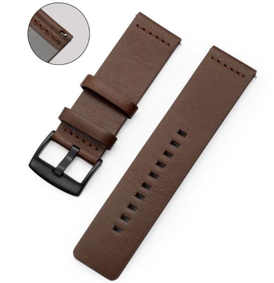 Кожаный ремешок Primo Classic для часов Xiaomi Huami Amazfit Sport - Coffee | Зображення 4
