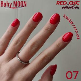 Гель-лак BABY MOON Red Chic №07 червоний захід сонця, 6 мл