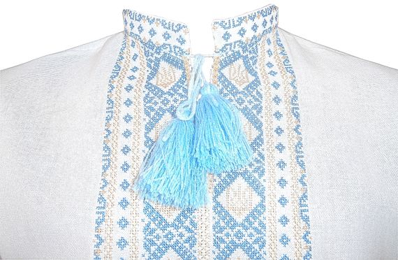 Рубашка Украинская вышиванка 499 цвет белый размер L/XL | Зображення 1