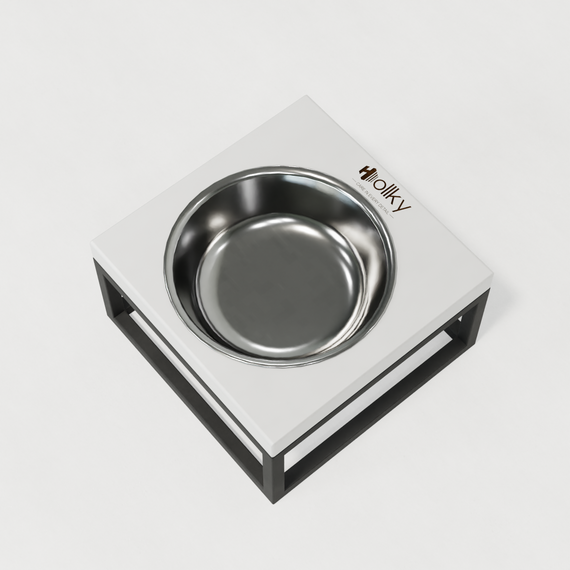 Миска на подставке для кошек и маленьких собак Hollky Base Solo S (1 × 0,45 л) Solo S-18187-GRWH | Зображення 6