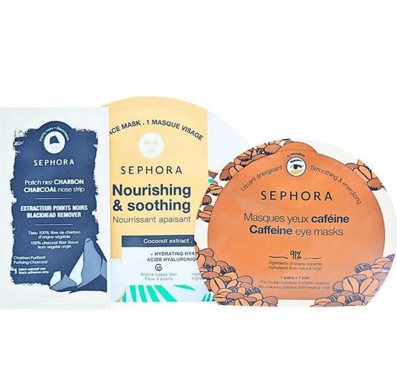 Набор масок + косметичка Sephora collection mask wishes face and body skincare set | Зображення 4