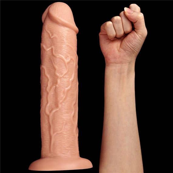 Реалістичний вібратор - King-Sized Realistic Long Vibrating Dildo 11" Flesh Sex Aura | Зображення 3