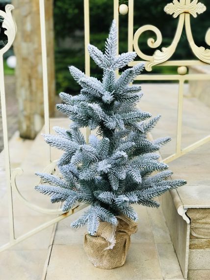 Ялинка Classic лита в мішковині 70 см засніжена | Зображення 2