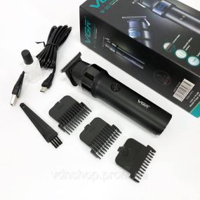 Акумуляторна машинка для стрижки волосся з насадками VGR, Машинка для стрижки з насадками бездротова DV-41
