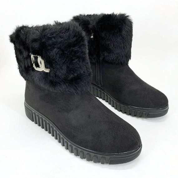 Женские зимние ботинки из войлока, Женские бурки на липучках Калоши Утепленные мехом бурки DF-84 | Зображення 4