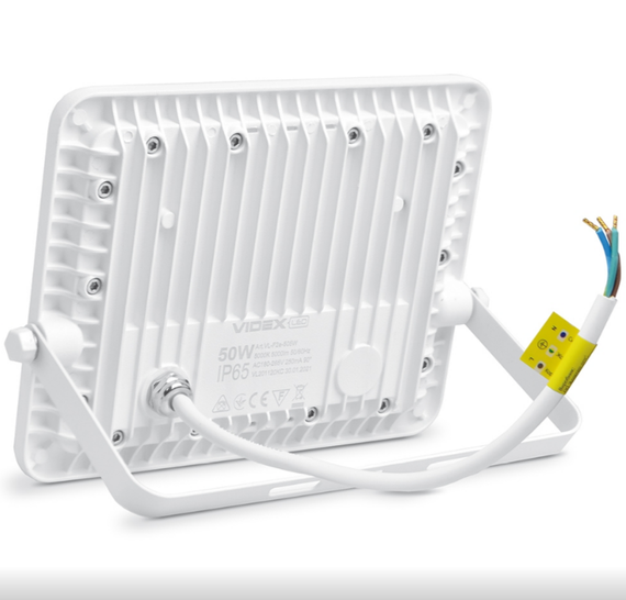 LED Прожектор 50W 5000К 220V білий VL-F2e-505W Videx | Зображення 2