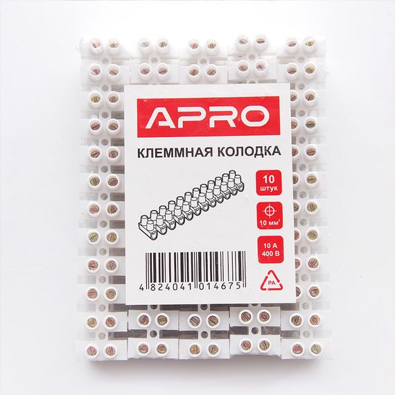 Клеммная колодка 10 А 10 мм2 (пачка, кратно 10шт) APRO | Зображення 4