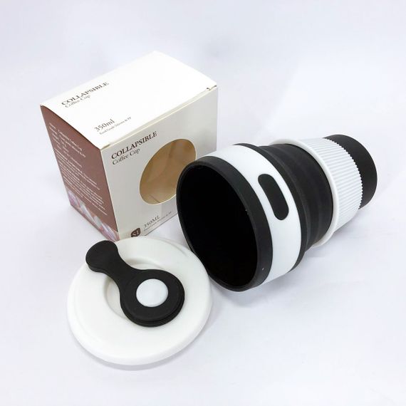 Кухоль туристичний (складний/силіконовий), складний термокухоль, складаний кухоль для кави. Колір: чорний | Зображення 6