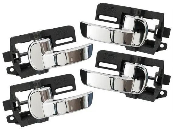 Nissan Qashqai (от 2007-) левые + правые передние + задние ручки внутренние хромированные (комплект 4) Ниссан