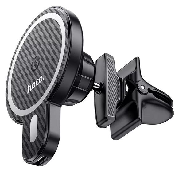 Автодержатель с БЗУ Hoco CA85 магнитный Black | Зображення 1