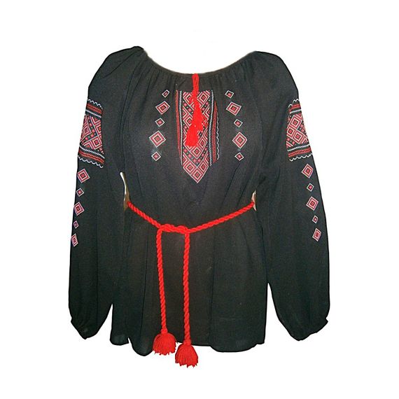 Рубашка Украинская вышиванка 547 цвет черный размер XХL/3XL | Зображення 1