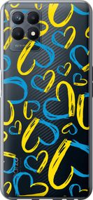 Чехол на Realme Narzo 50 Сердца UA "5292u-3066-17620"