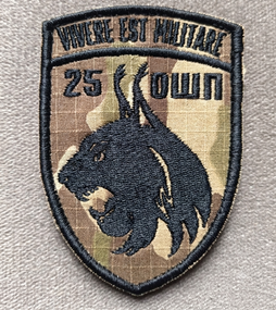 Шеврон 25 ОШП  Vivere Est Militare (мультікам)
