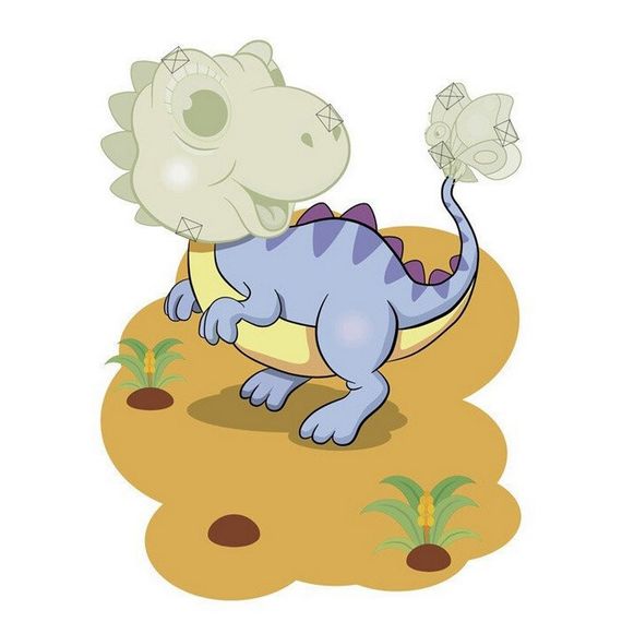 Детский набор творчества Объемные аппликации "Диномир" 1505001 | Зображення 2