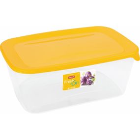Контейнер для їжі харчовий пластиковий з кришкою Curver Fresh&Go 5 л, жовта кришка (03071)