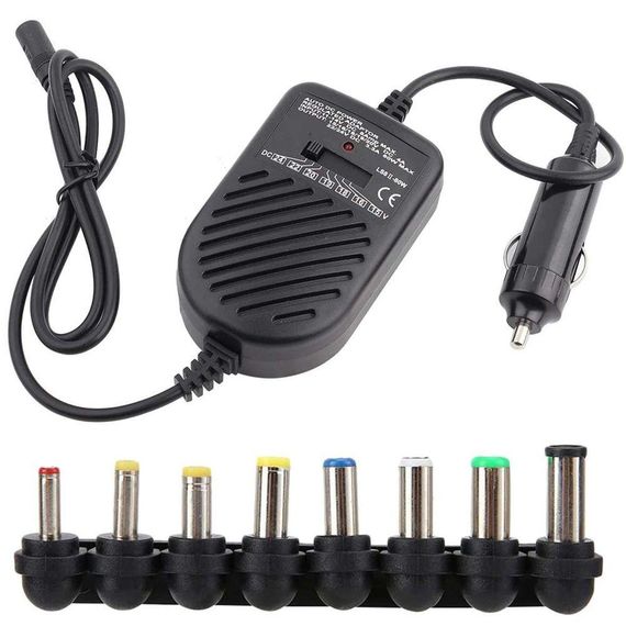 Автомобильное зарядное устройство для ноутбуков от прикуривателя + 8 штекеров, EL-80W / Универсальный блок