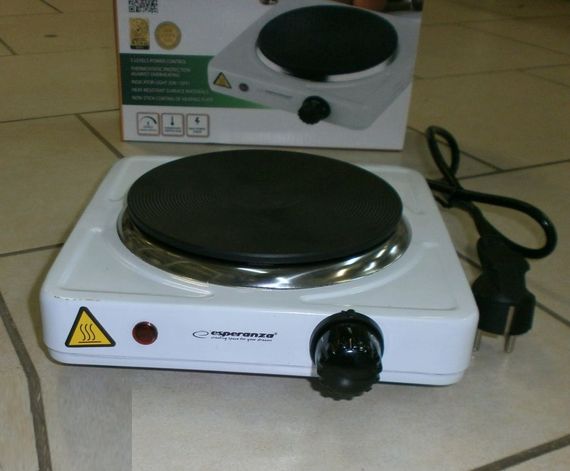 Електроплита настільна Esperanza EKH-003W, 1000 Вт, 1 конфорка, механічне управління | Зображення 1
