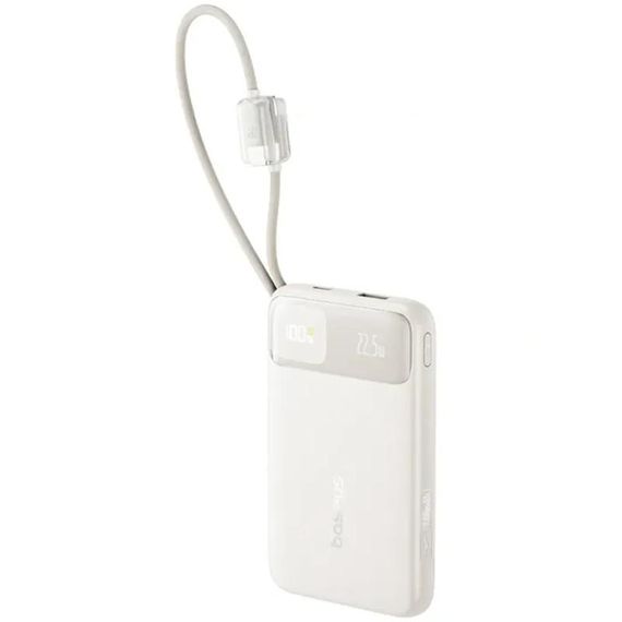 Портативное ЗУ Power Bank Baseus EnerFill FC11 PD22.5W with cable 10000 mAh (E0027R) Biege | Зображення 1