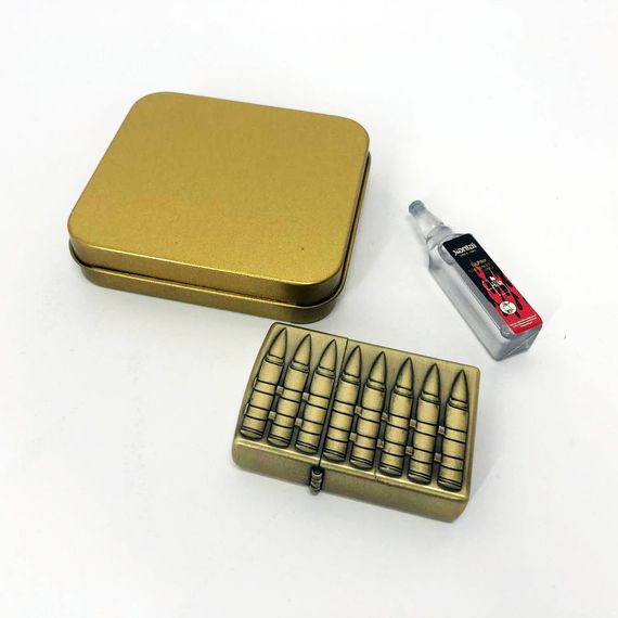 Зажигалка бензиновая в подарочной коробке 367-1, зажигалка подарок на день рождения, необычная зажигалка | Зображення 1