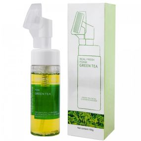 Пінка-мус для вмивання Wokali Green Tea Real Fresh Foam Facial Cleansing Mousse з екстрактом зеленого чаю 150