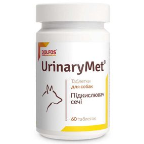 Витамины при мочекаменной болезни у собак Dolfos UrinaryMet 60 табл