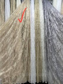 Останній відріз 2,30м!Тюль мармур жакард кремовий бежевий, пісочний золотистий