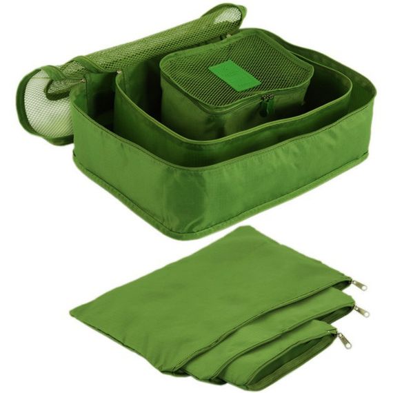 Набір дорожніх органайзерів 6 шт. ZX-476 Колір: зелений | Зображення 1