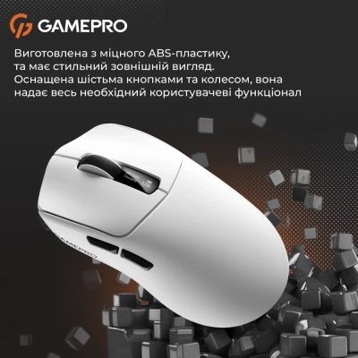 Мышка GamePro Genesis Ranker Wireless/Bluetooth/USB White (GM012W) | Зображення 2