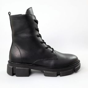 Черевики шкіряні хутро 587422 Чорні 36 37 38 39 40 41