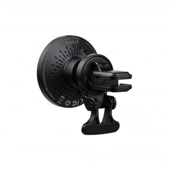 Автотримач магнітний з бездротовою зарядкою HAVIT W3032 15W Black | Зображення 3