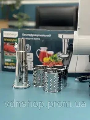 Електром'ясорубка Rainberg RB 2271 3000Вт Електрична м'ясорубка з насадками для ковбаси | Зображення 2