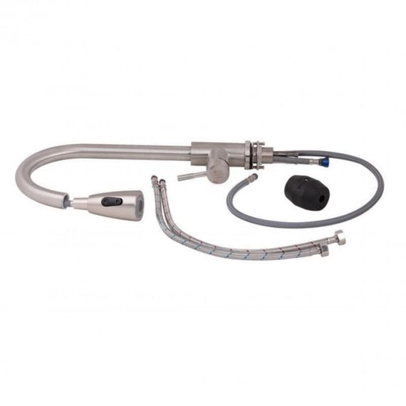 Смеситель для кухни Lidz Aria 015FL с выдвижным изливом (k35) LDARI015FLNKS34945 Nickel | Зображення 5