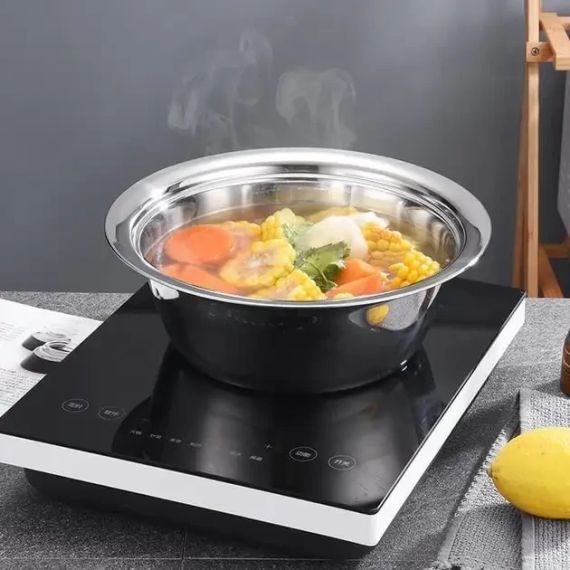 Многофункциональный кухонный набор из нержавеющей стали 3 в 1 Metal Basket Cutter Миска дуршлаг и терка | Зображення 6