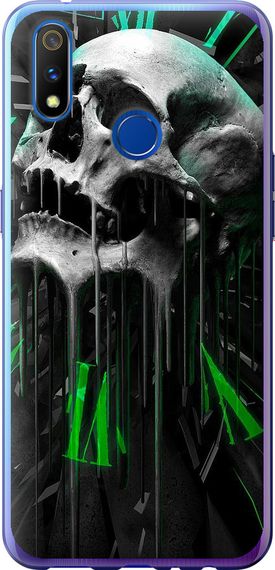 Чехол на Realme 3 Pro Череп-часы "4100u-1863-17620"
