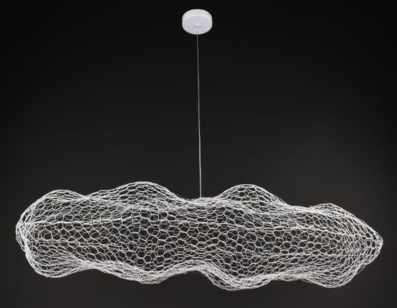 Люстра світлодіодна підвісна LED світильник для квартири на стелю лед 27663 Білий 25-200х42х80 см.