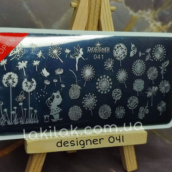 Пластина 041 для стемпінгу Designer Professional (12х6см)