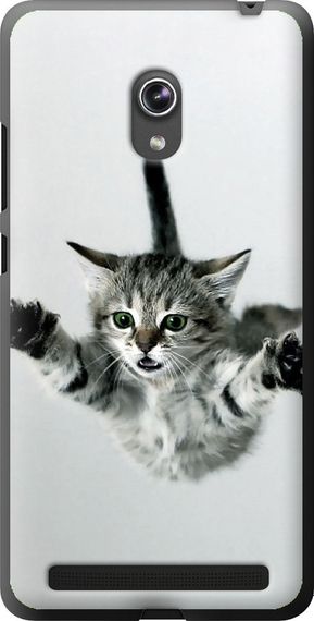 Чехол на Asus ZenFone 6 A600CG Летящий котёнок "2322u-143-17620"