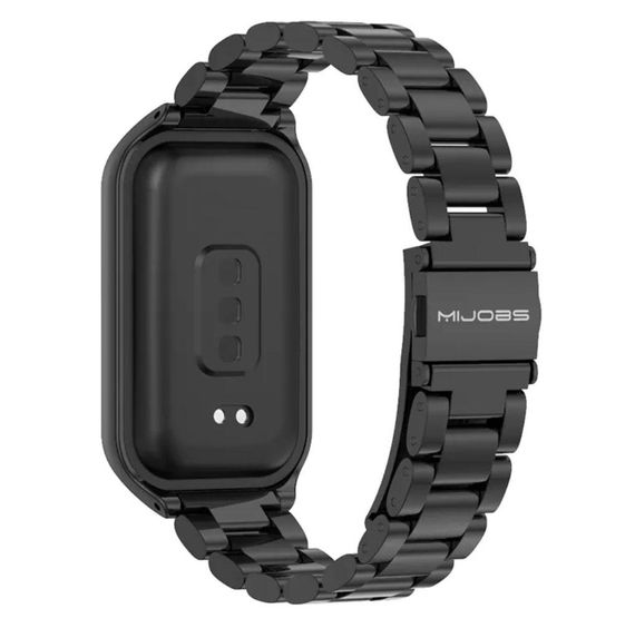 Металевий ремінець Mijobs для фітнес браслета Xiaomi Mi Smart Band 8 Active - Black | Зображення 2