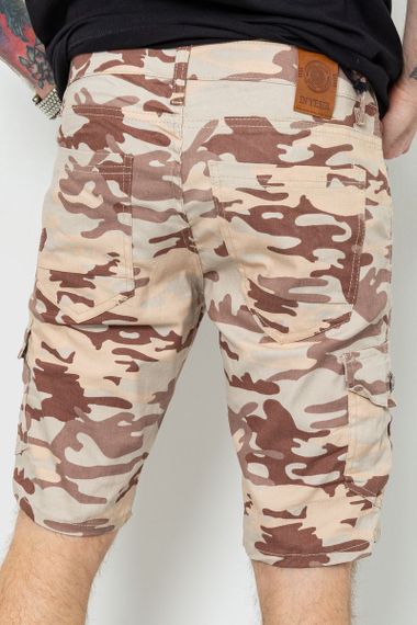 Шорти чоловічі камуфляж, колір бежевий, 157RP300-4 | Зображення 3