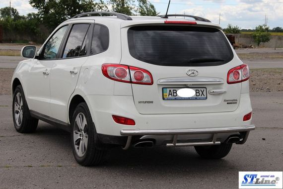 Задня дуга AK002-2 (нерж.) для Hyundai Santa Fe 2 2006-2012рр | Зображення 5
