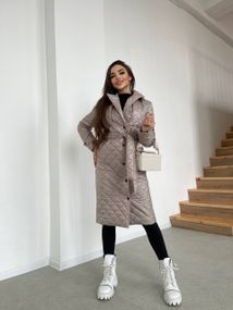 Пальто жіноче стьобане Milania Розмір XL (48-50)  XS-S (42-44), M-L (44-46) Біж