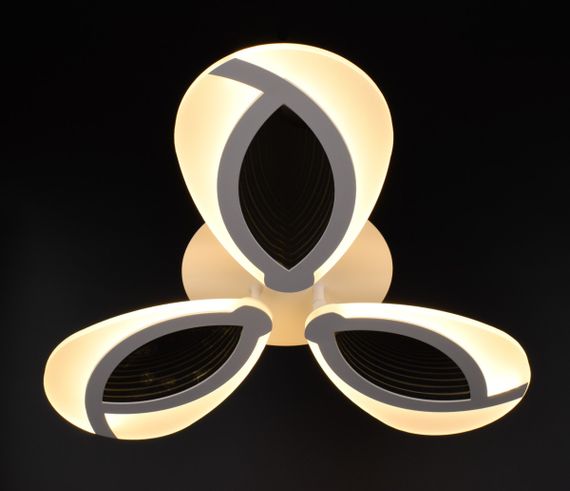 Люстра світлодіодна стельова LED світильник для квартири на стелю лед з пультом 26103 Білий 8х49х49 см. | Зображення 2