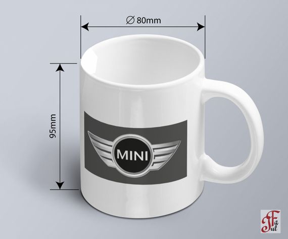 Чашка  з принтом авто логотип Mini Cooper  (02010102027) | Зображення 1