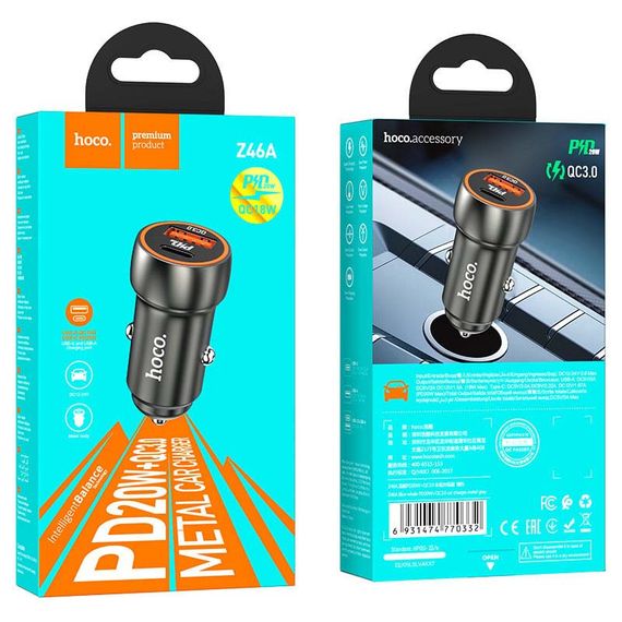 АЗУ Hoco Z46A Blue whale PD 20W + QC3.0 | Зображення 3