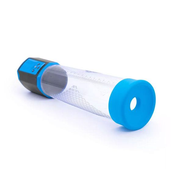Автоматична вакуумна помпа Men Powerup Passion Enlargement system Blue, перезаряджувана, 5 режимів Sex Aura | Зображення 1