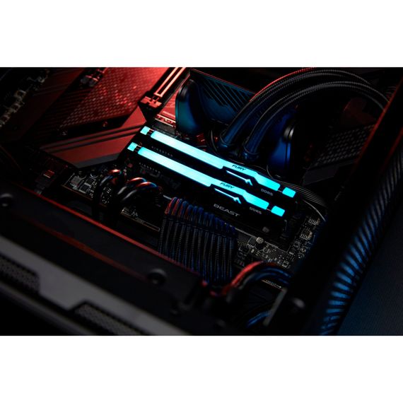 Модуль пам'яті для комп'ютера DDR5 64GB 5600 MHz Beast RGB EXPO Black Kingston Fury (ex.HyperX) (KF556C40BBA-64) | Зображення 6