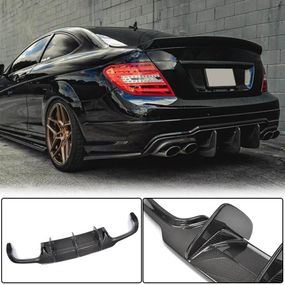 Дифузор заднього бампера V2 (для AMG SD/Coupe 2012-2014, Карбон) для Mercedes C-class W204 рр