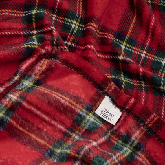 Плед Ardesto Christmas Flannel 160х200см, 100% поліестер, клітинка, червоний (ART0133PB) | Зображення 2