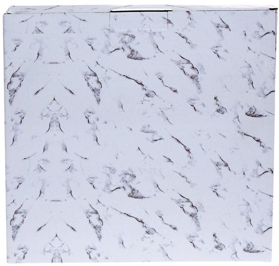 страва кругле Marmo Bianco Black 25х25х3см | Зображення 2