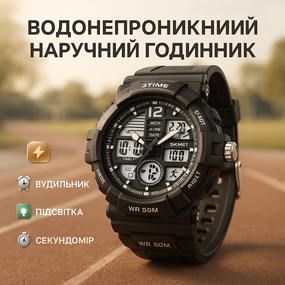 Спортивные водонепроницаемые часы SKMEI, Фирменные спортивные часы Армейские милитари IT-17